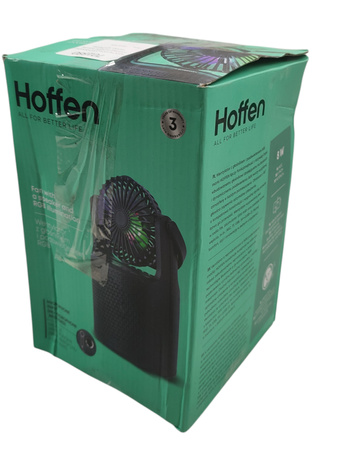 Hoffen Wentylator z Głośnikiem Podświetlenie RGB Bluetooth Radio FM
