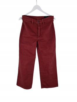 Vince. Spodnie Damskie Cropped Bordowe Rozmiar 29