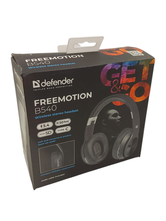 Słuchawki bezprzewodowe nauszne Defender Freemotion B540 Mikrofon MP3 BT
