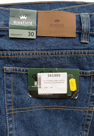 SPODNIE JEANS MĘSKIE KINGFIELD ROZMIAR 30 GRANATOWE