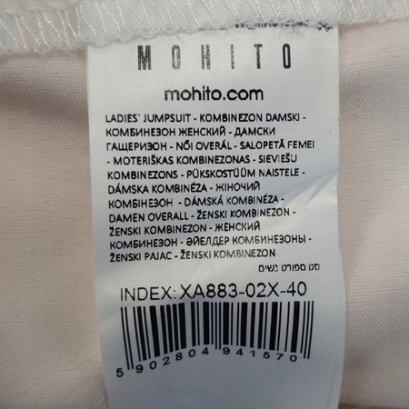 Kombinezon damski MOHITO Rozmiar 40 BIAŁA