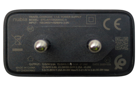 Nubia RedMagic STC-A1172520400C-A – szybka ładowarka USB-C 80W PD
