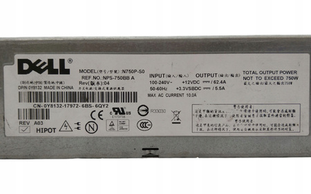 ZASILACZ DELL N750P-S0 dell 2950 12V 62,4A