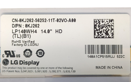 Matryca LG LP140WH4 (TL)(B1) 14" HD 1366x768 LED Matowa 40pin​