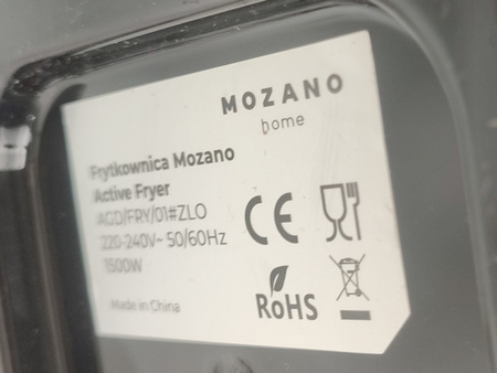 Air Fryer Frytkownica beztłuszczowa MOZANO Active Fryer Złoty 4l