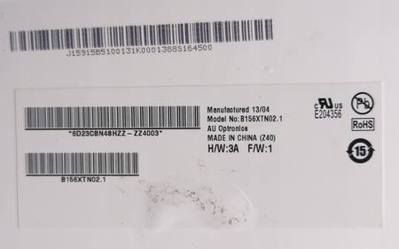 Matryca Innolux N156B6-L0B Rev. C1 15,6" 1366x768 HD Błyszcząca