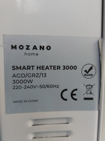 Grzejnik olejowy elektryczny Mozano Smart Heater 3000 biały