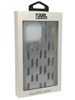 Karl Lagerfeld Monogram Liquid Glitter - Etui iPhone 14 Pro Max (srebrny)