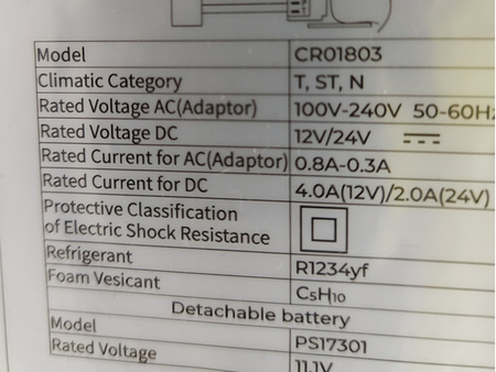 Lodówka turystyczna BougeRV CR01803 kompresorowa 20L 12/24V