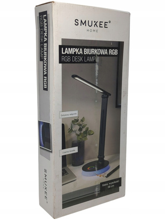 Bezprzewodowa Lampka Biurkowa LED z podświetlaną podstawą RGB Smukee