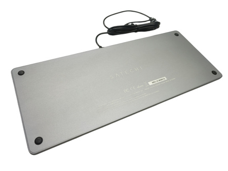 Klawiatura Satechi Slim W1 przewodowa LED USB-C Mac i iOS szara