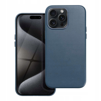 Plecki etui leather MagSafe do iPhone 15 Pro Max Niebieski