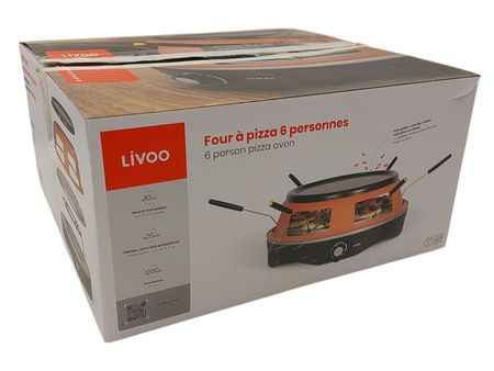 Piec do pizzy Livoo DOC304 dla 6 osób 1200 W mini