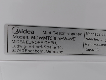 Zmywarka wolnostojąca nablatowa sterowanie dotykowe Midea MDWMT0305EW-WE