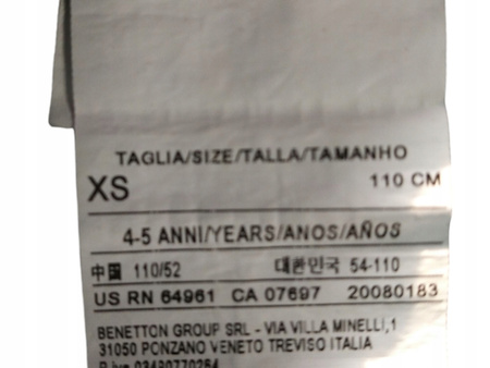 Bluzka dziecięca UNITED COLORS OF BENETTON Rozmiar 110 CZERWONA