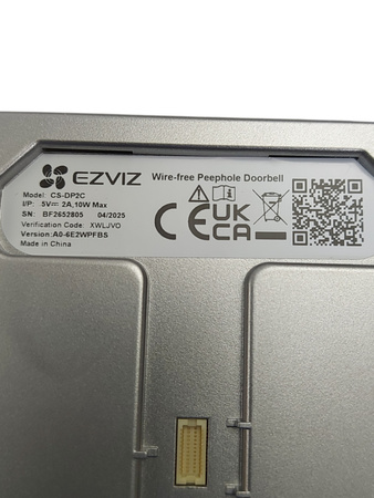 Wizjer Elektroniczny Cyfrowy Ezviz DP2C WiFi z kamerą Full HD Dzwonek