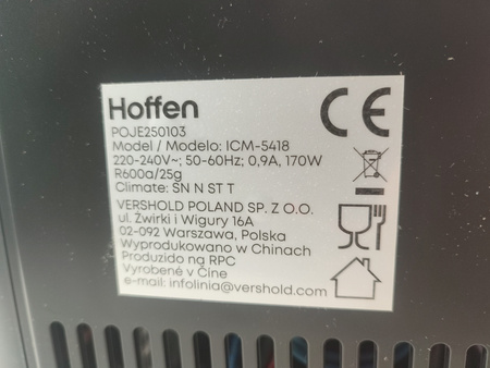 Kostkarka do lodu Hoffen, 170 W, 1,4 l, czarna