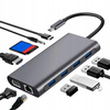 HUB USB-C 11w1 Adapter HDMI 4K VGA Jack SD RJ45 M1