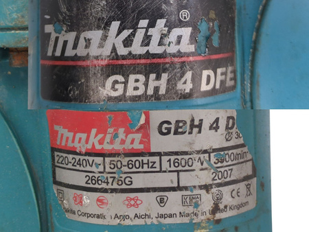 Młot udarowy Makita GBH 4 DFE 1600W