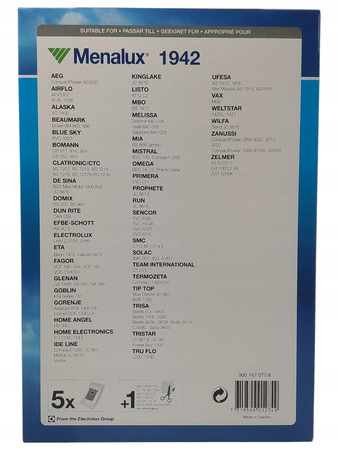 Worki syntetyczne Menalux 1942 do odkurzacza | 5szt + mikrofiltr