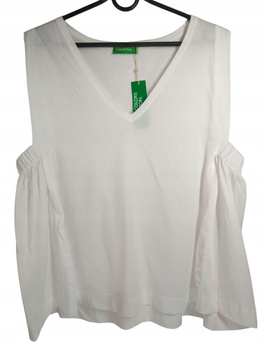 Bluzka damska BENETTON Rozmiar XL BIAŁA