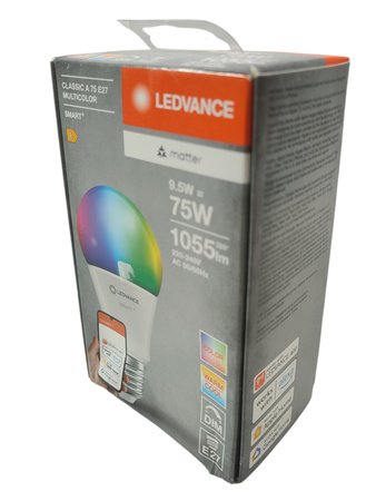 Żarówka E27 Classic A75 Multicolor 9,5W=75W 1055lm WiFi Ledvance