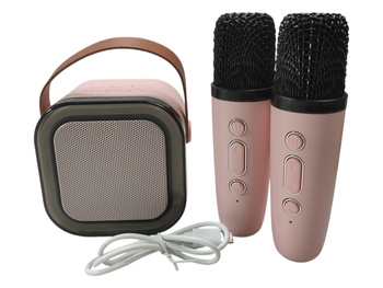 Mini Zestaw Do Karaoke 2szt Mikrofony + GŁOŚNIK BEZPRZEWODOWY DLA DZIECI