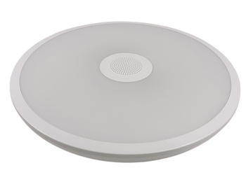 Lampa sufitowa z głośnikiem na pilot 18W 30CM Bluetooth HOREVO H0017 Biały