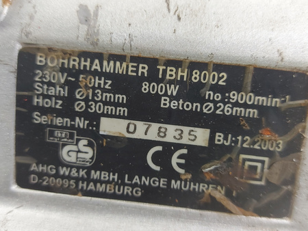 Młotowiertarka udarowa Tolimor TBH 8002 800W