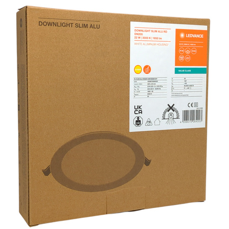 Oprawa downlight Ledvance DL Slim Value DN205 22W 3000K IP20