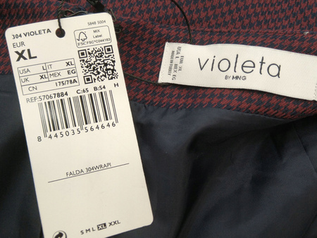 Spódnica damska VIOLETA BY MANGO Rozmiar XL BORDOWA