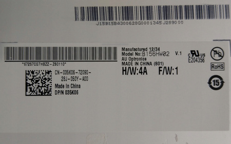 Matryca AUO B156HW02 15,6" 1920x1080px