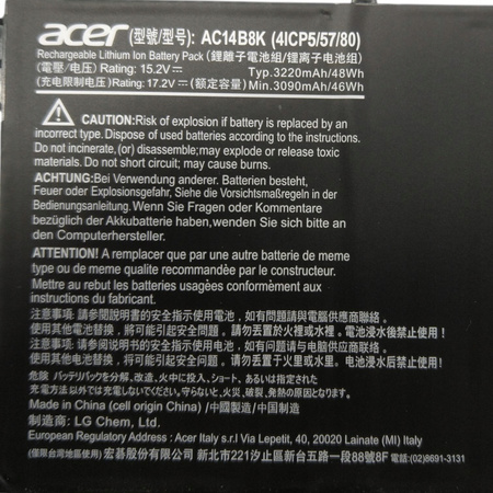 Bateria laptopa Acer Nitro 5 AN515-52-70XP AC14B8K