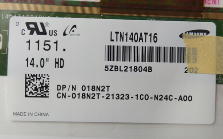 Matryca SAMSUNG LTN140AT16 1366x768 14"