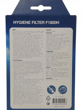 Filtr HEPA Menalux do odkurzacza F1800H