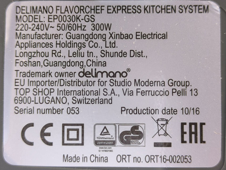 Robot kuchenny Delimano FlavorChef EP0030K-GS 300W