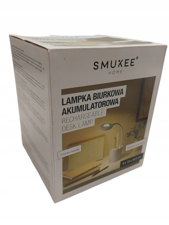 Lampka stołowa akumulatorowa z pojemnikiem SMUKEE 240296-B-W