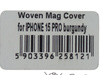 Etui Plecki do Iphone 15 Pro Woven Mag Cover bordowy