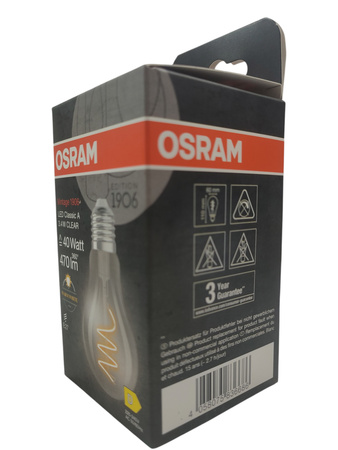 Zestaw 6 żarówek Osram Vintage 1906 LED Classic A 3,4W E27