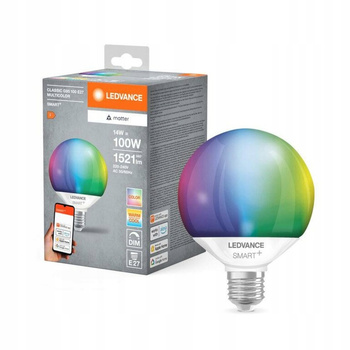 Żarówka LED Classic G95 100 E27 MULTICOLOR 14W=100W 1521lm WiFi Ledvance