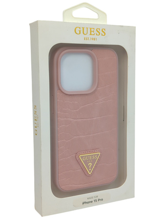 Etui Guess Plecki do Apple iPhone 15 Pro różowe