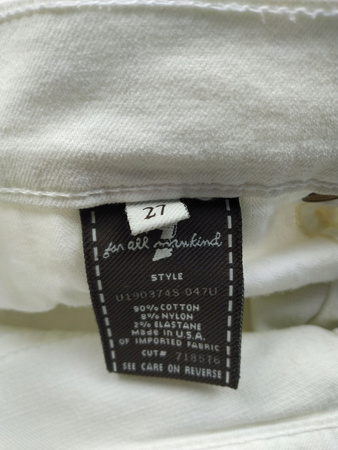 Spodnie damskie Białe 7 FOR ALL MANKIND ROZ.27