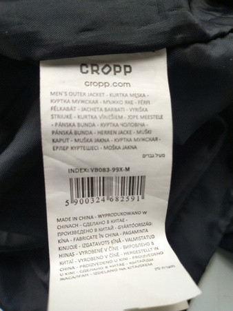 KURTKA MĘSKA Z KAPTUREM WIATRÓWKA PRZECIWDESZCZOWA CROPP ROZMIAR M CZARNA