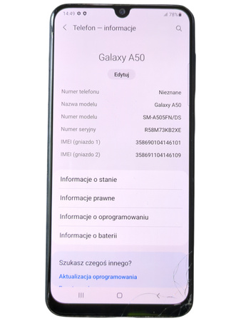 Smartfon Samsung Galaxy A50 SM-A505FN/DS 4/128GB Super AMOLED 4000mAh
