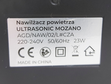 NAWILŻACZ POWIETRZA LAMPKA NOCNA AUTOMATYCZNY JONIZATOR DYFUZOR ULTRASONIC