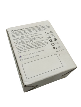 INTELIGENTNY MONITOR ENERGII JEDNOFAZOWY KETOTEK WLAN DIN WIFI AlexaTuya