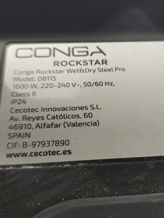 Odkurzacz warsztatowy Conga Rockstar Wet 8115 1200W 16l HEPA
