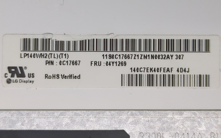 Matryca LG LP140WH2 TL T1 14 HD 1366x768 LED 40pin Matowa