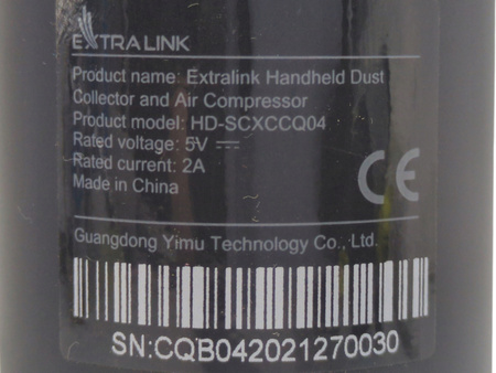 ELEKTRYCZNA KOMPRESOR Z FUNKCJĄ ODKURZACZA USB-C EXTRALINK HD-SCXCCQ04