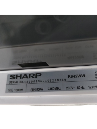 Kuchenka mikrofalowa Sharp R642WW z Grillem 20 litrów 800 W